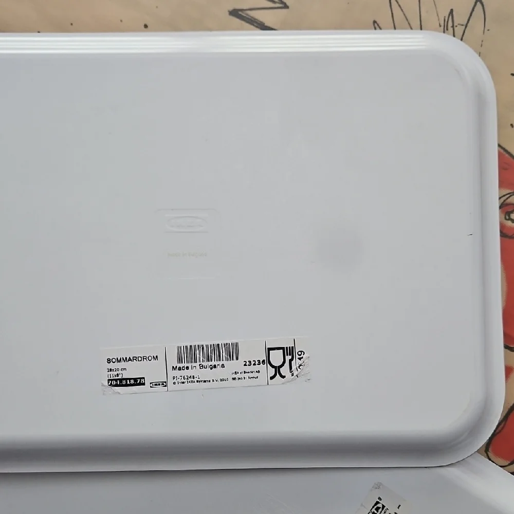 IKEA Orange and Green Decorative Vanity Trays